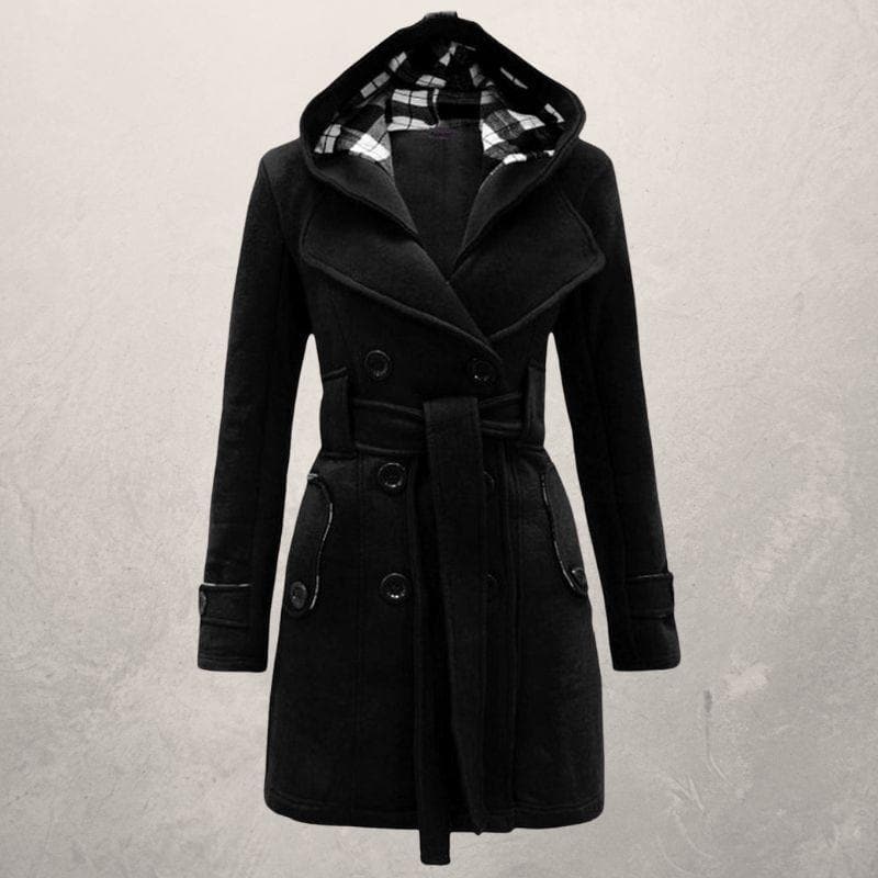 Warme Langer Wintermantel Damen | Taillengürtel