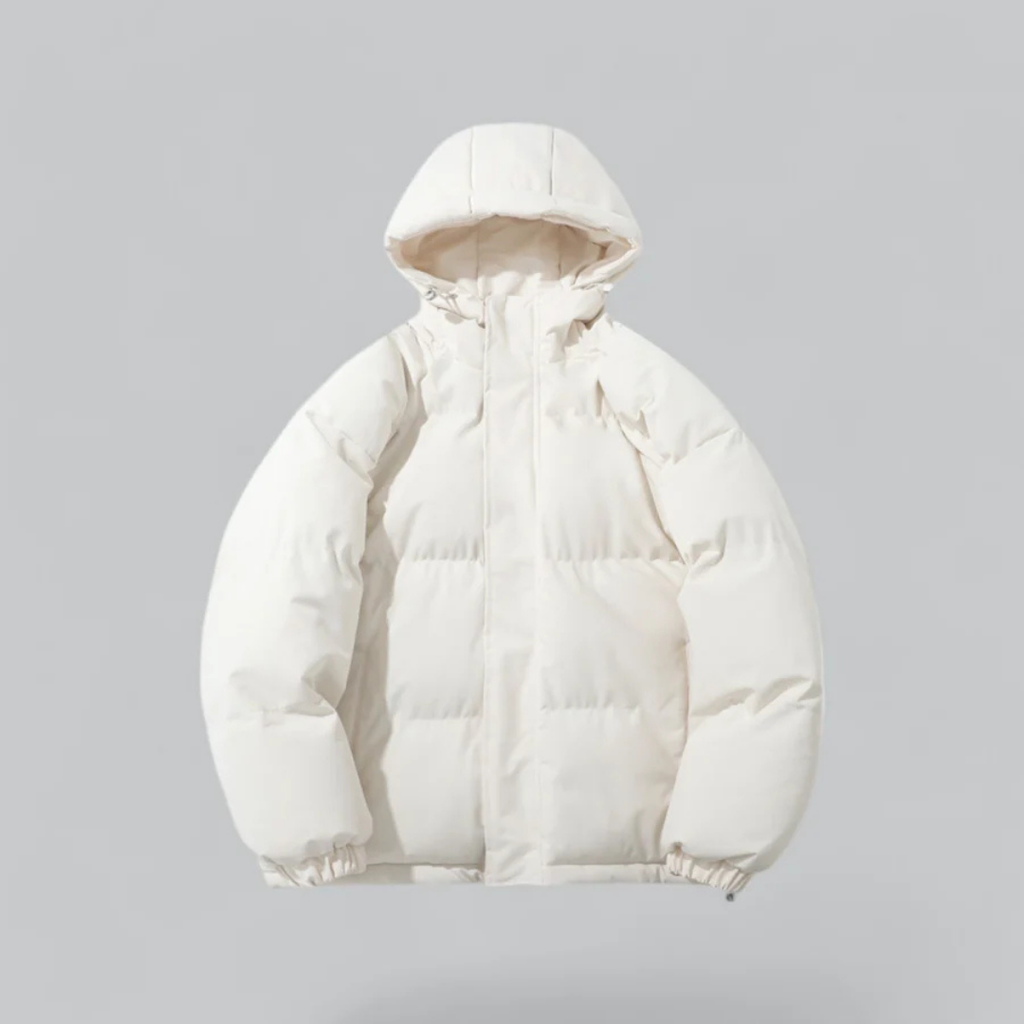 Unisex Puffer Kurze Kapuzenjacke | Reißverschluss