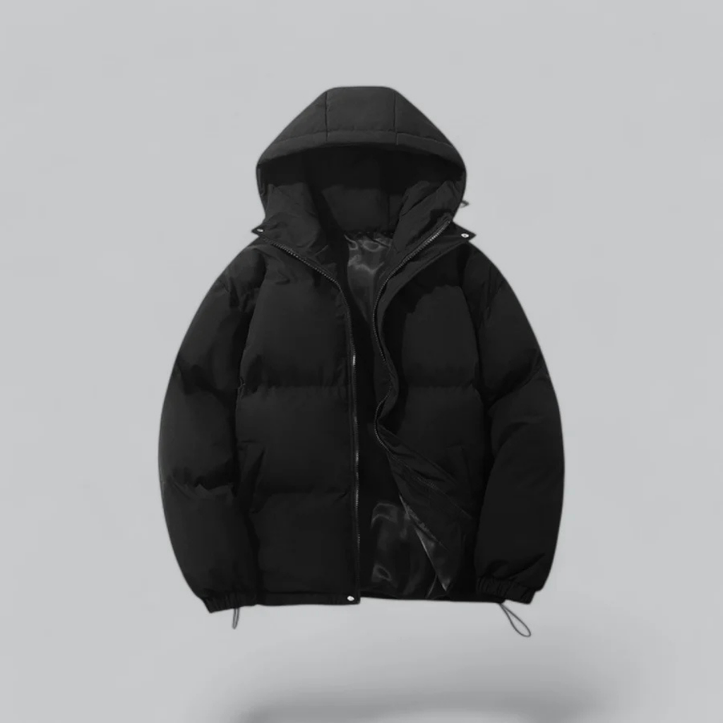 Unisex Puffer Kurze Kapuzenjacke | Reißverschluss