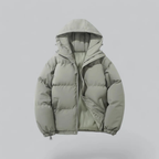 Unisex Puffer Kurze Kapuzenjacke | Reißverschluss