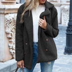 Moderne Damen-Teddy-Mantel | Langarm