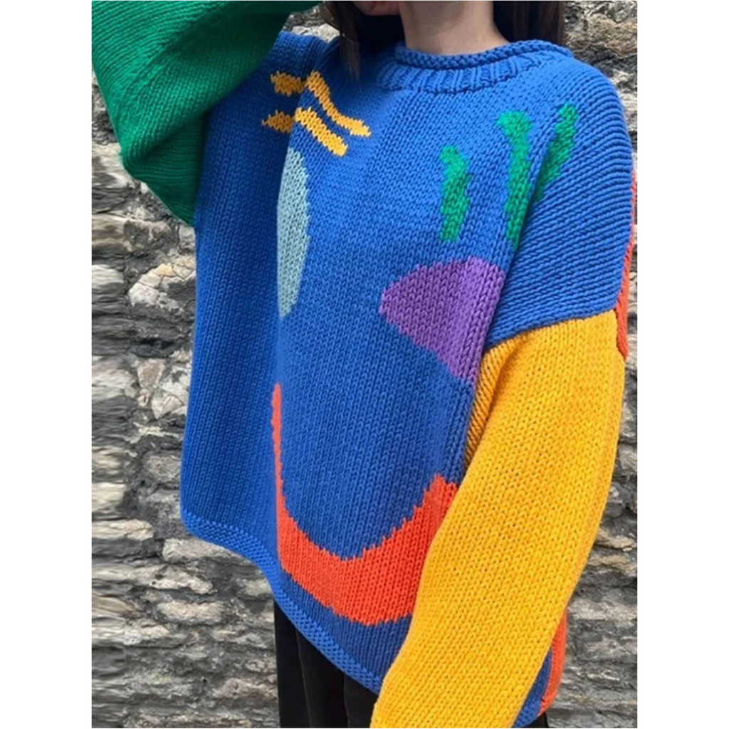 Arabellan | Damen Überdimensionaler Strickpullover | Langarm