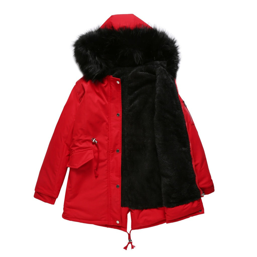 Damen Kapuze Winter Parka Jacke | Warm