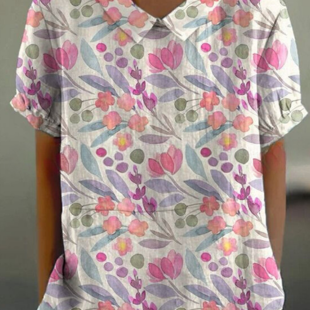 Damen Moderne Blumenbluse | Sommer