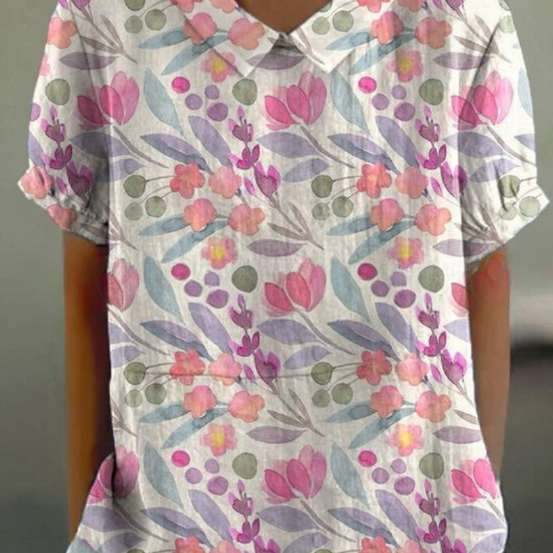 Damen Moderne Blumenbluse | Sommer