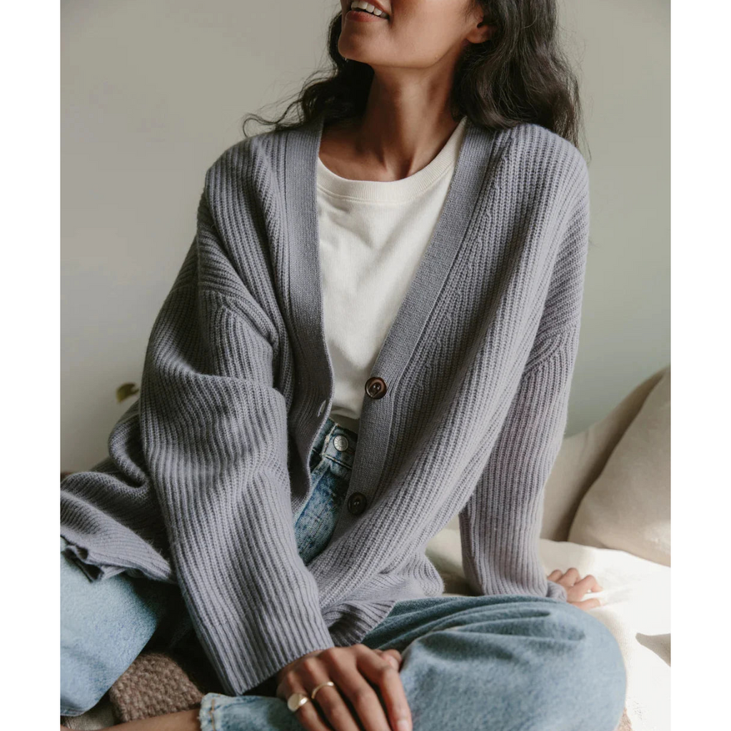 Araceli | Damen Lange Strickjacke | Warm