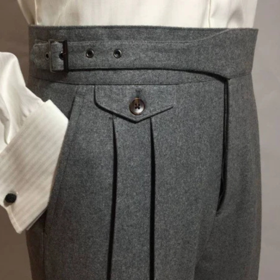 Emelianem | Herren Stylische Plissee Hose | Bequem
