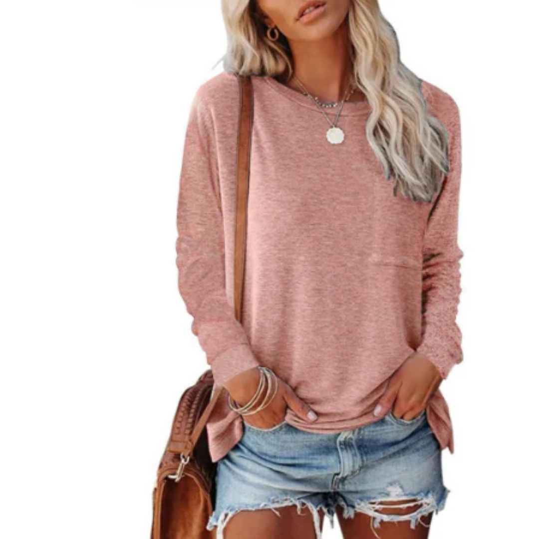 Jaxony | Rundhalsausschnitt Langarm Damen T-Shirt