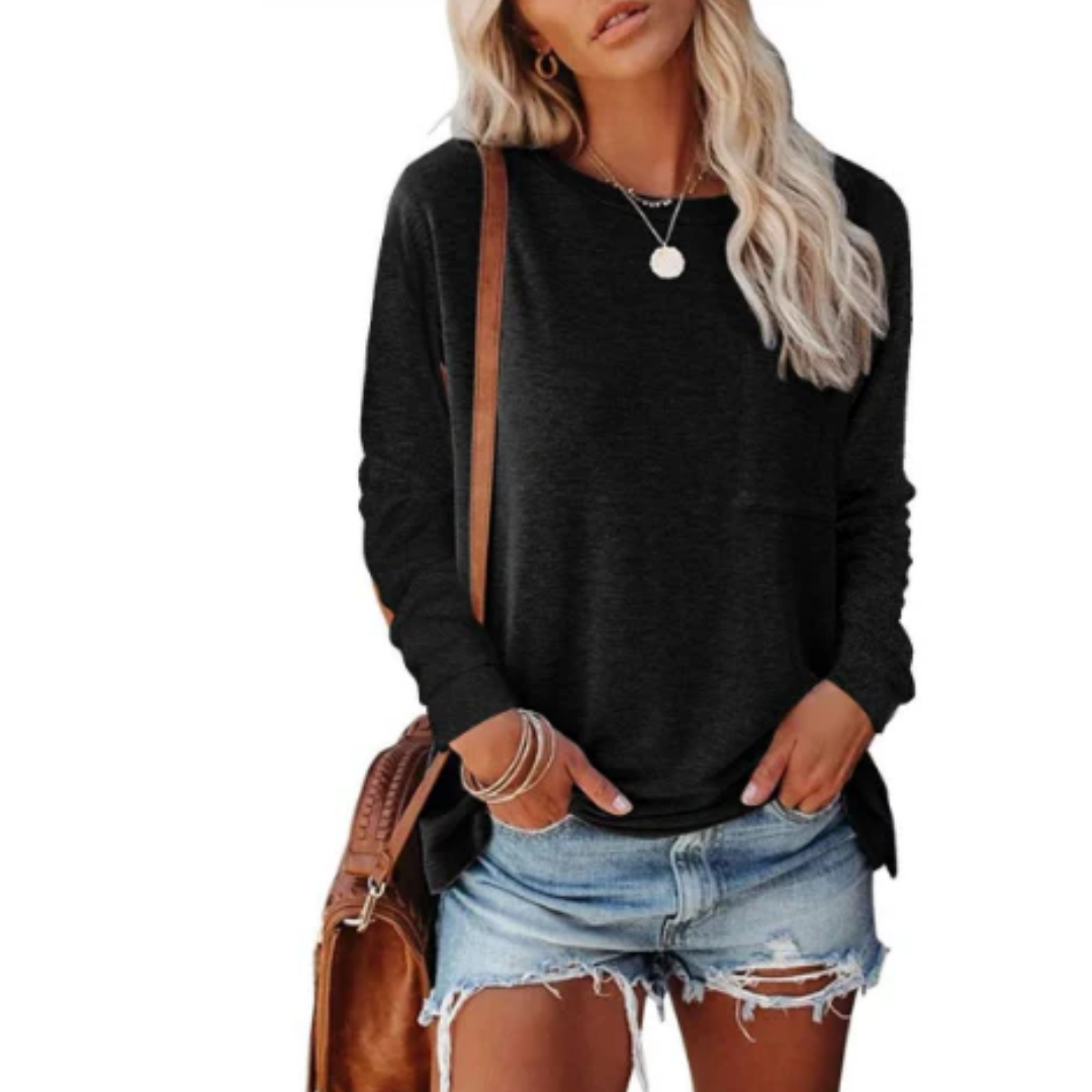 Jaxony | Rundhalsausschnitt Langarm Damen T-Shirt