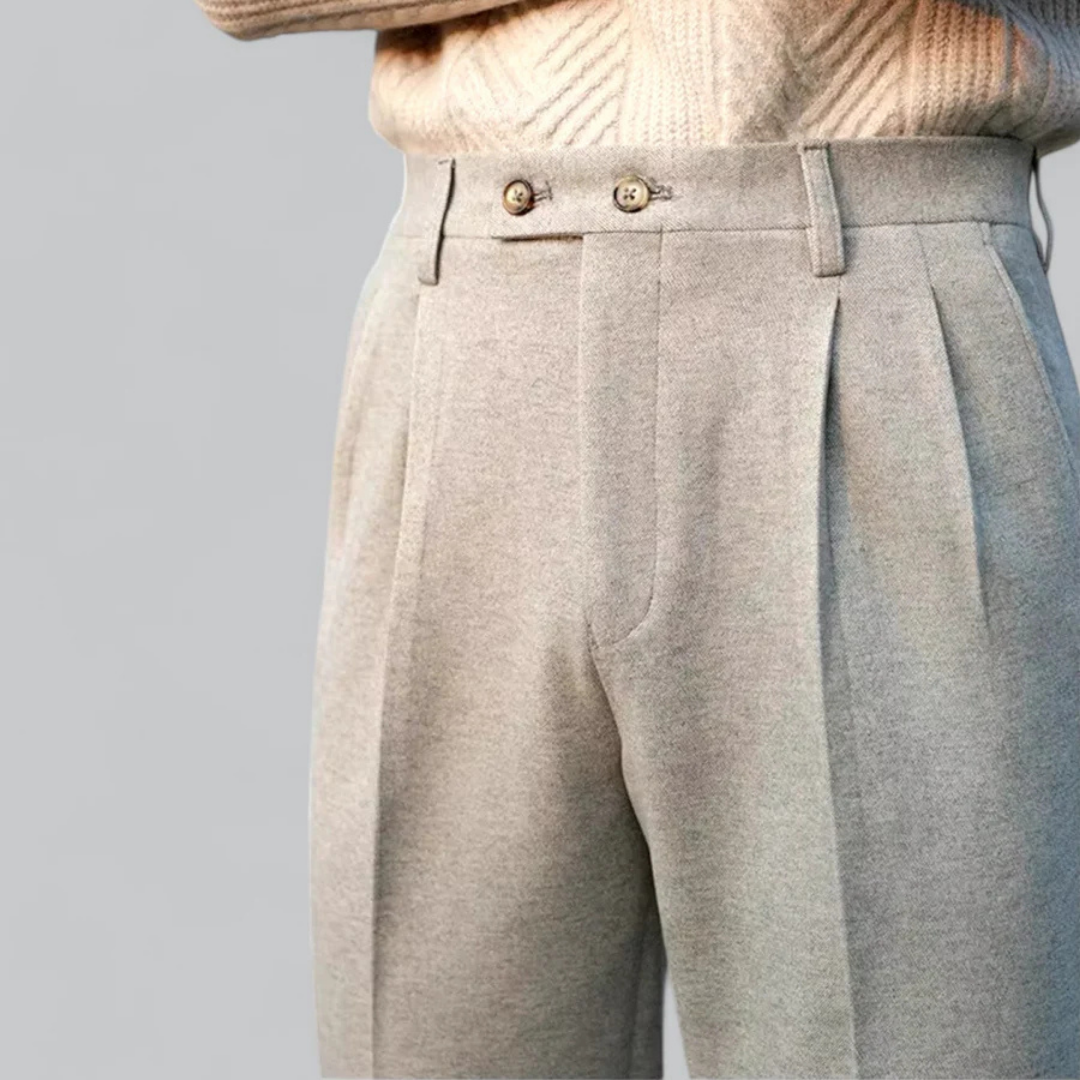 Herren Hohe Taille Hosen | Schlanke Passform