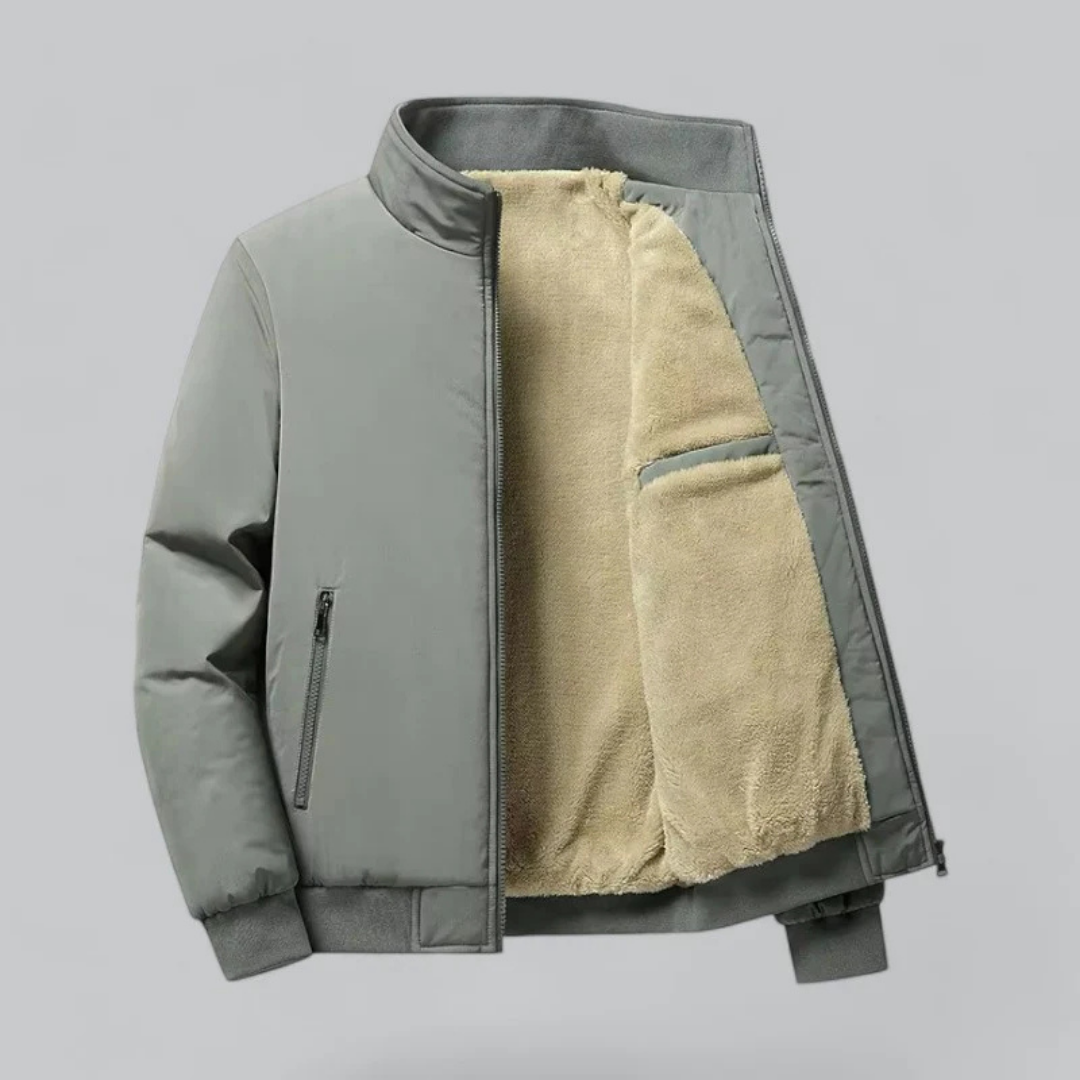 Herren Warme Winter Reißverschluss Jacke | Langarm