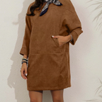 Winter Hemdblusenkleid Damen | Mini