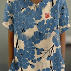 Damen Moderne Blumenbluse | Sommer