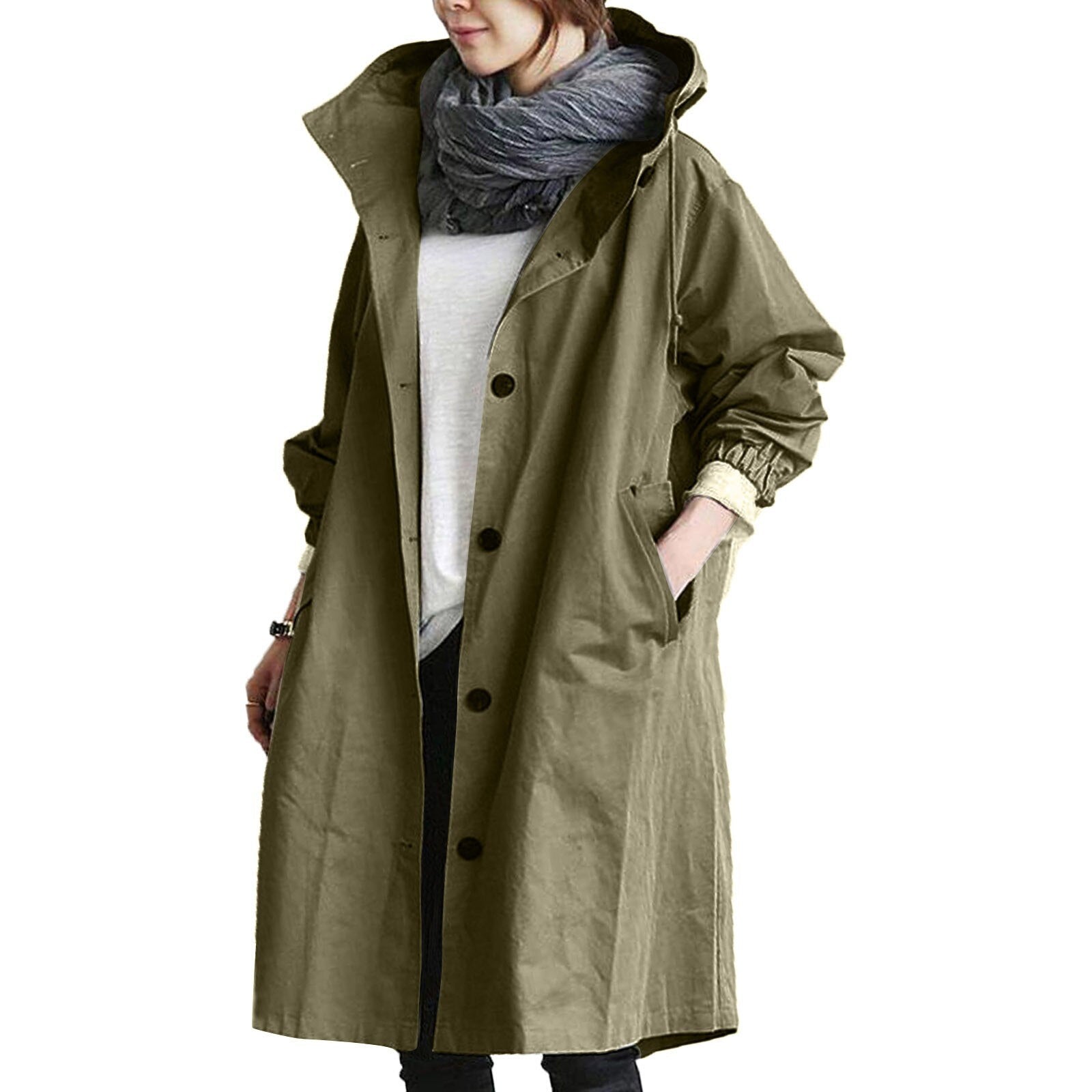 Damen Lange Regenjacke | Vielseitig