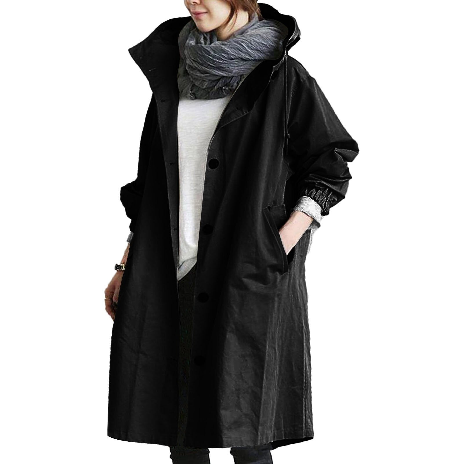 Damen Lange Regenjacke | Vielseitig