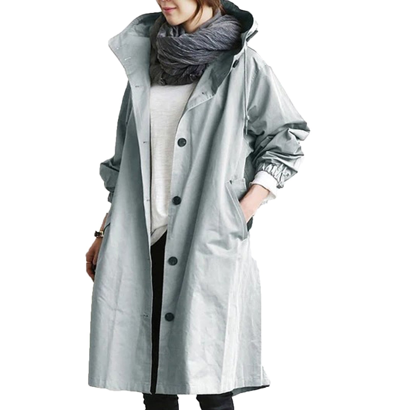 Damen Lange Regenjacke | Vielseitig