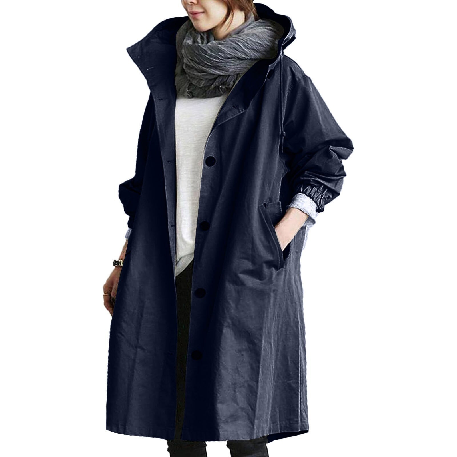 Damen Lange Regenjacke | Vielseitig