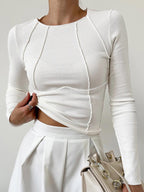 Delian | Basic Oberteil Damen | Slim-Fit