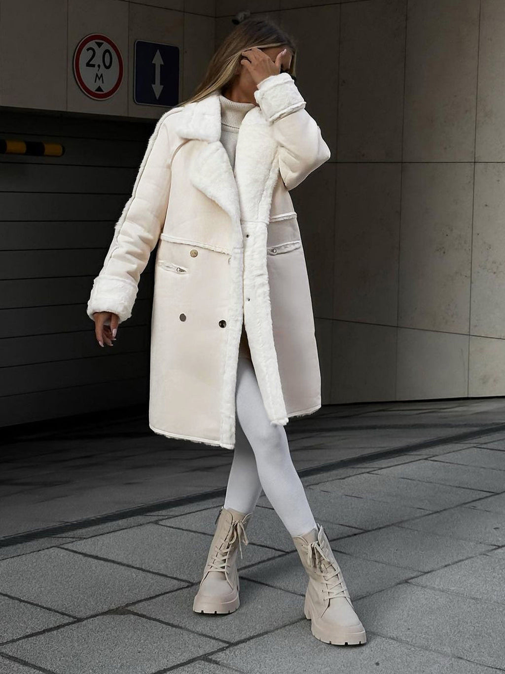 Damen Winter-Teddymantel | Übergrößer