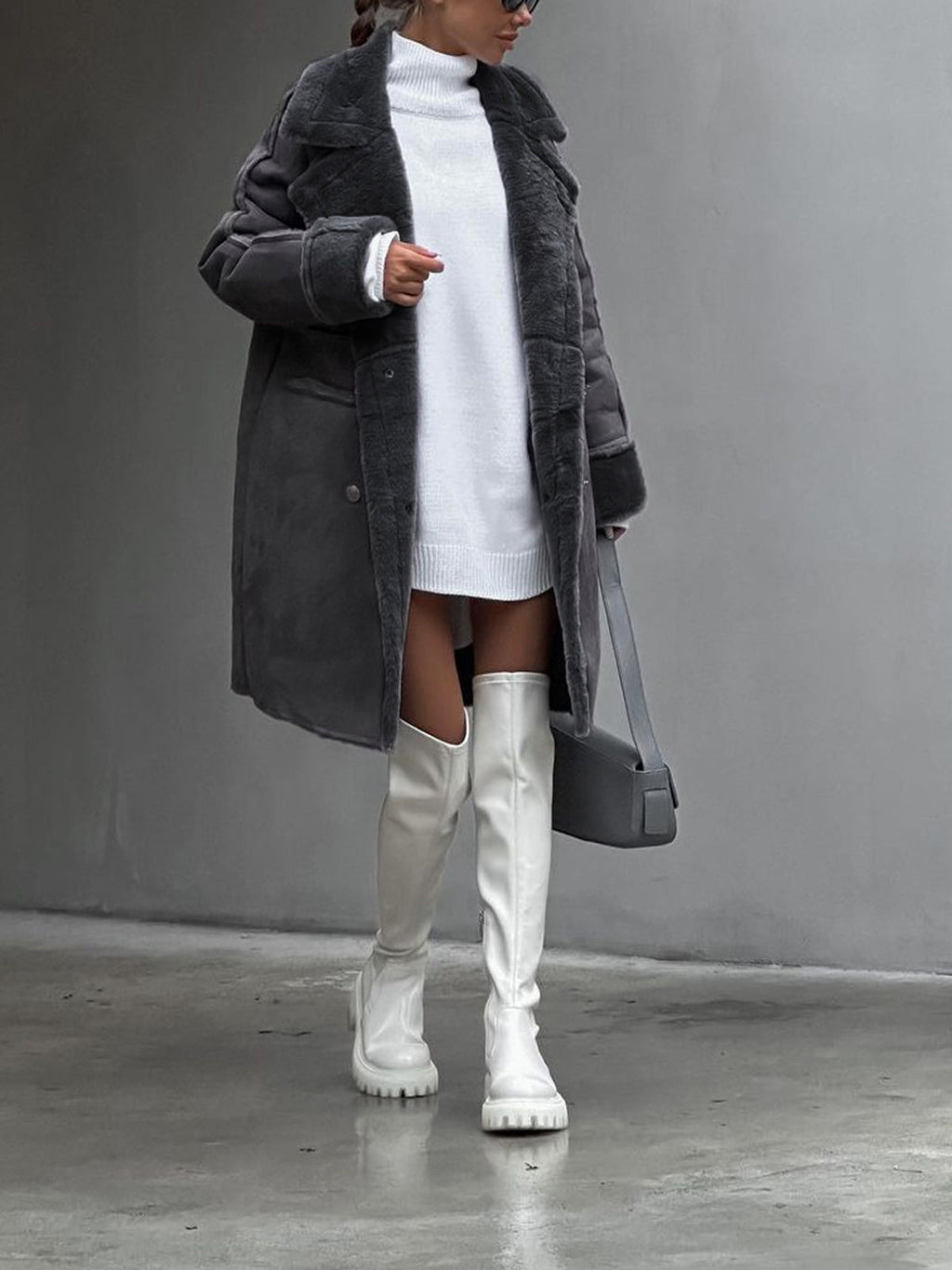 Damen Winter-Teddymantel | Übergrößer