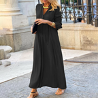 Hannalore | Damen Bequemes Maxikleid