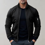 Herren Lässige Bomber Langarm Jacke | Reißverschluss