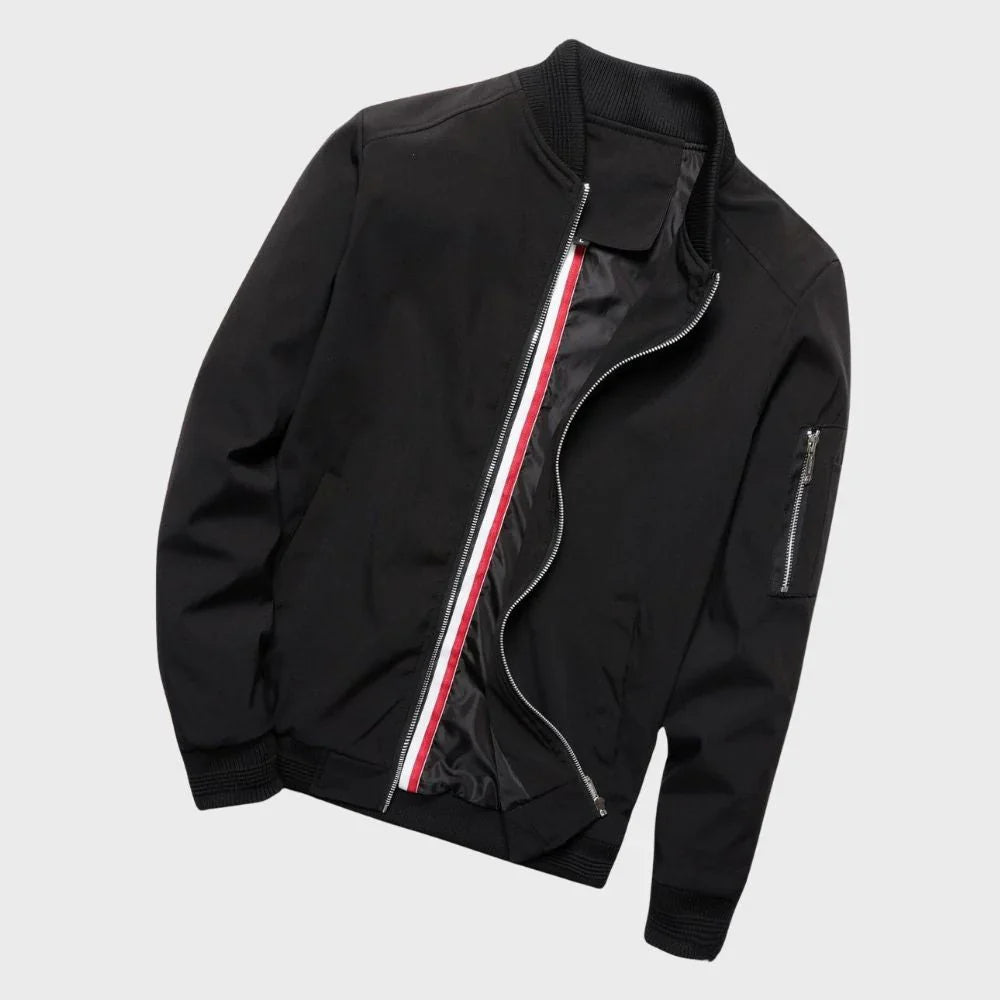 Herren Lässige Bomber Langarm Jacke | Reißverschluss