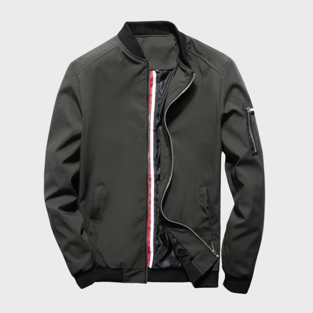 Herren Lässige Bomber Langarm Jacke | Reißverschluss