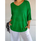 Chiara | Bequemes Damen-Stricktop mit V-Ausschnitt