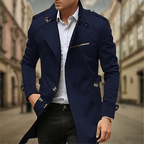 Cayseon | Moderner Zweireihiger Trenchcoat Herren | Lang