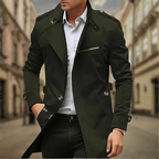Cayseon | Moderner Zweireihiger Trenchcoat Herren | Lang