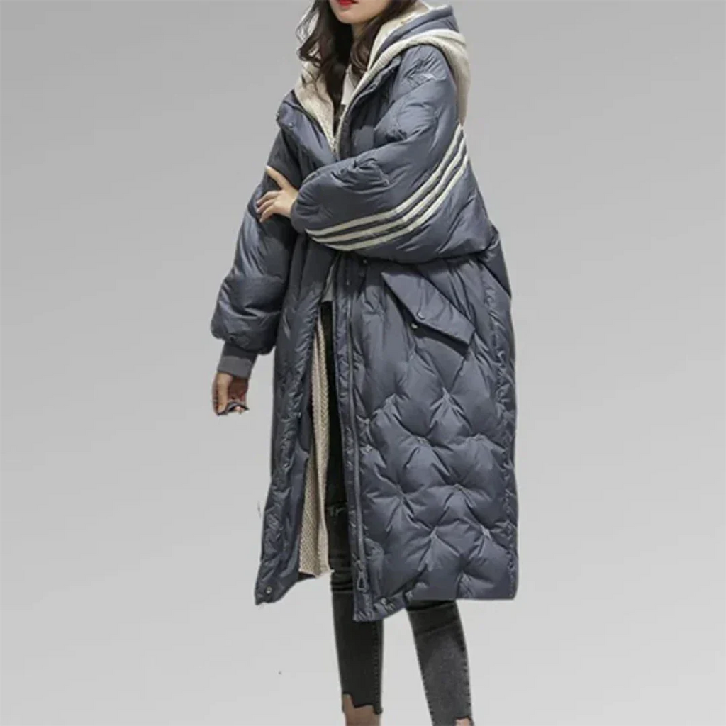 Farraha | Damen Lange Jacke | Gesteppt
