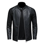 Herren Schlanke Passform Bikerjacke | Schwarz