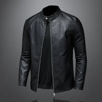 Herren Schlanke Passform Bikerjacke | Schwarz