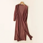 Inezimen | Damen Lange Moderne Strickjacke | Leicht