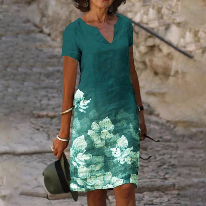 Carlottana | Damen blumiges Maxikleid