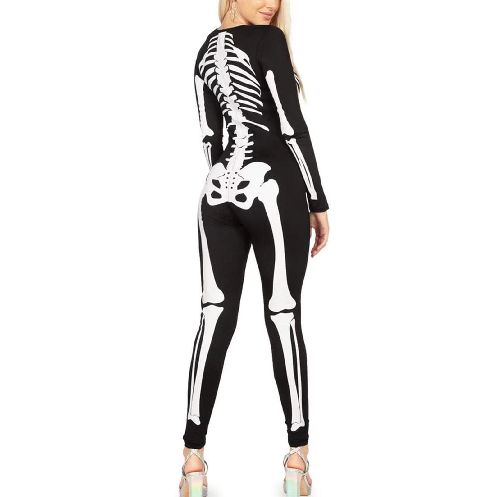 Skelett Gespenstischer Druck Halloween Kostüm