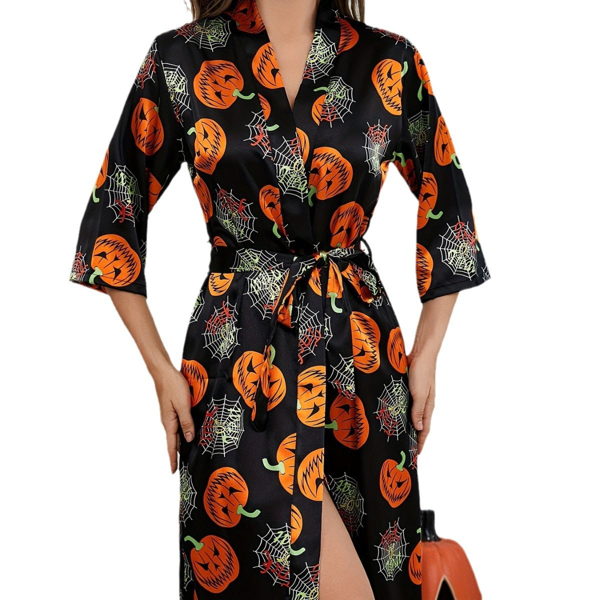 Gespenstisches Kürbis-Muster Halloween Kostüm Robe