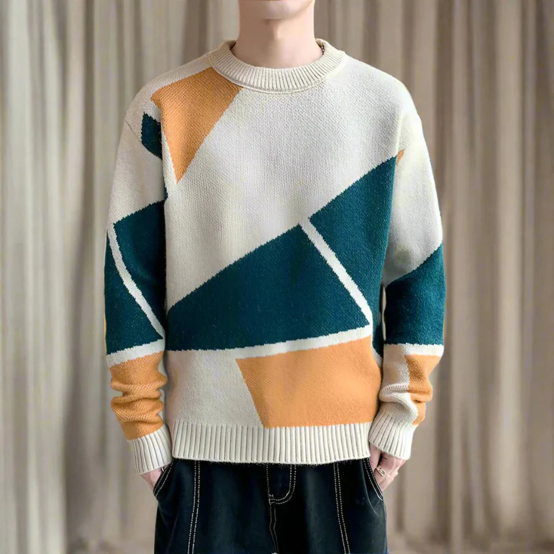 Herren Rundhalsausschnitt Gestrickt Pullover | Warm