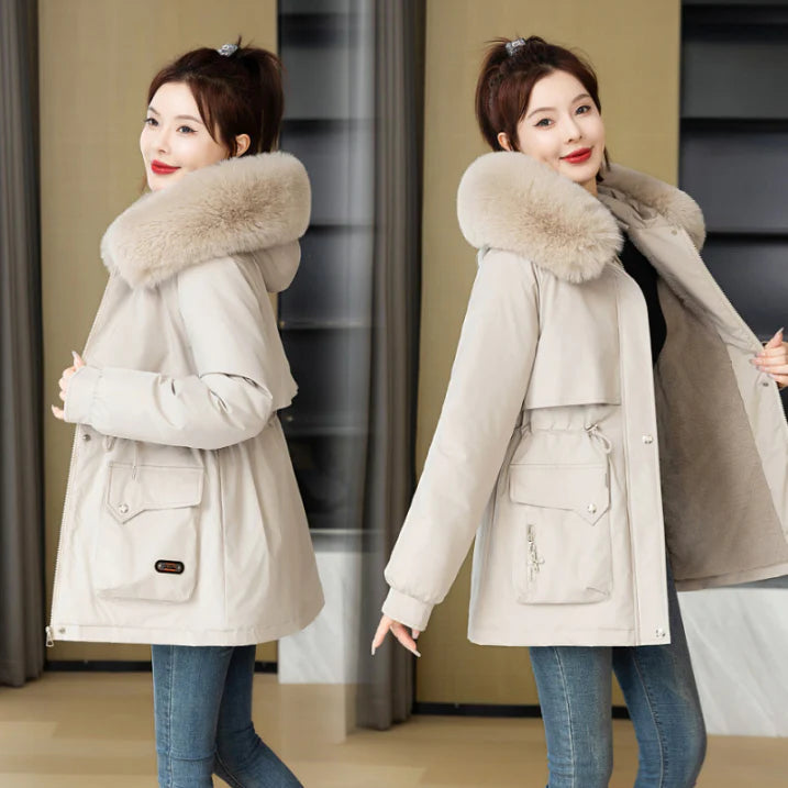 Damen Warme Winterparka Jacke | Kurze