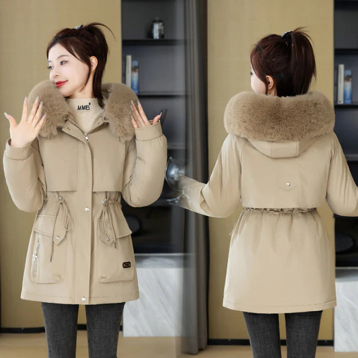 Damen Warme Winterparka Jacke | Kurze