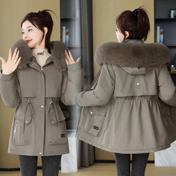 Damen Warme Winterparka Jacke | Kurze