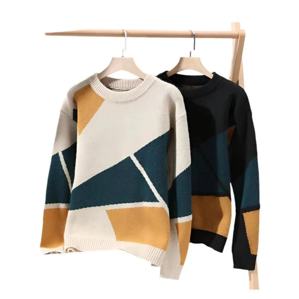 Herren Rundhalsausschnitt Gestrickt Pullover | Warm