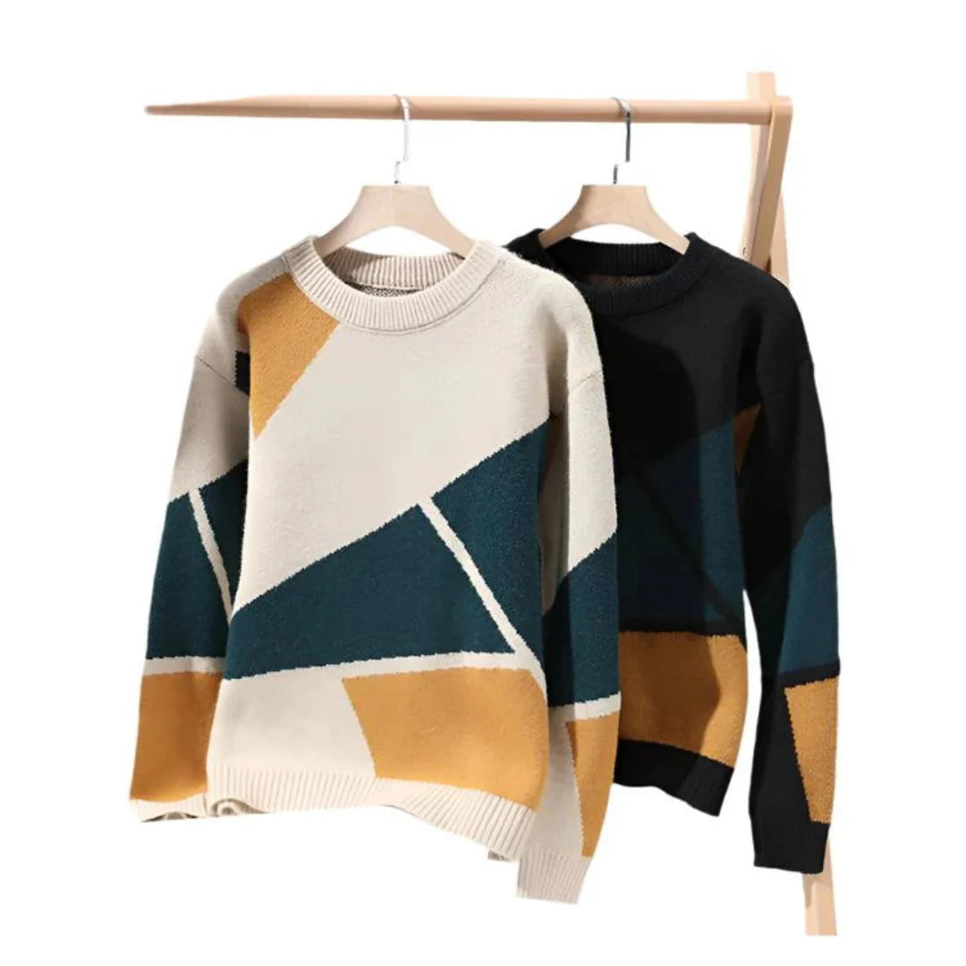 Herren Rundhalsausschnitt Gestrickt Pullover | Warm
