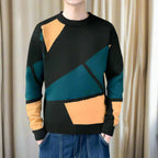 Herren Rundhalsausschnitt Gestrickt Pullover | Warm