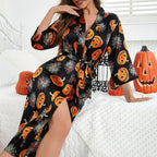Gespenstisches Kürbis-Muster Halloween Kostüm Robe