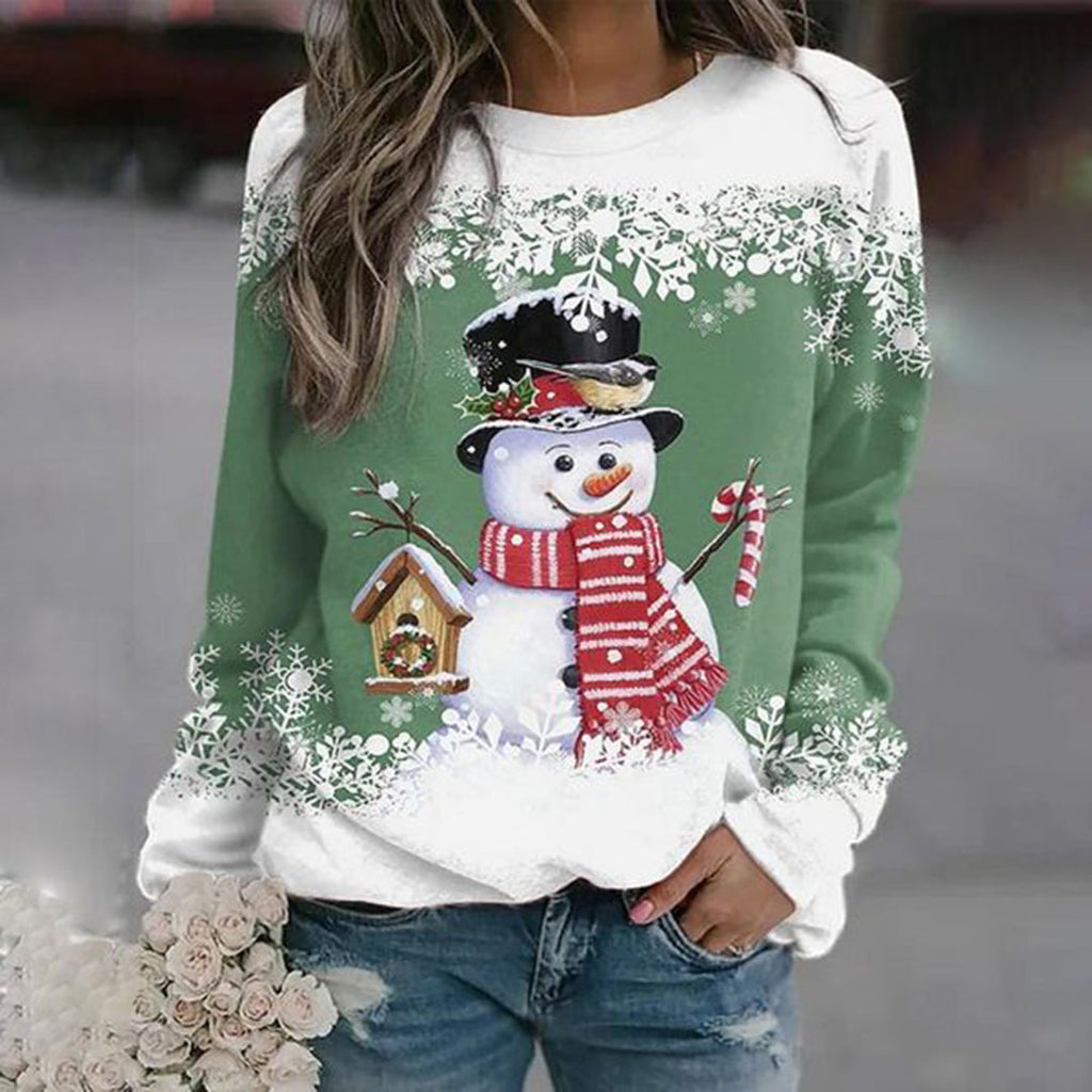 Lenia | Damen Weihnachten Warmer Pullover | Winter