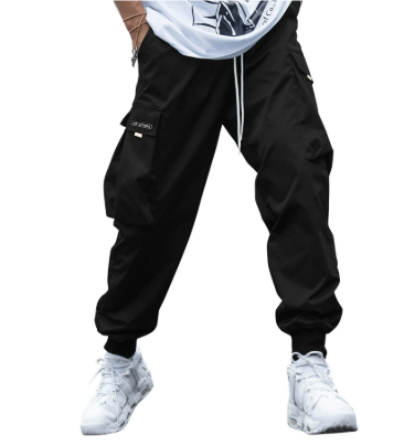 Herren Lässige Cargo Jogger Hose | Elastisches Bündchen
