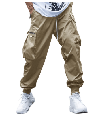 Herren Lässige Cargo Jogger Hose | Elastisches Bündchen