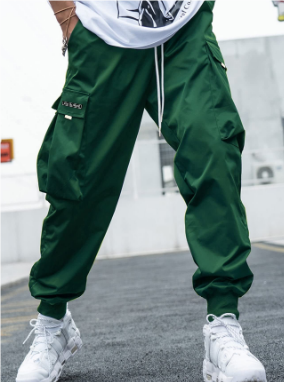 Herren Lässige Cargo Jogger Hose | Elastisches Bündchen